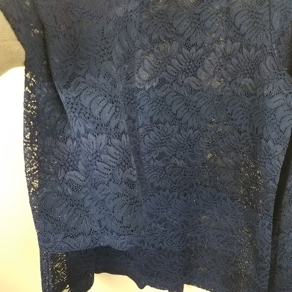 Banana Republic Navy Lace Blouse - Picture 3 of 6